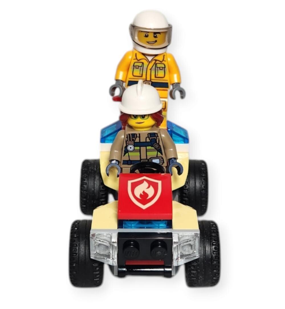 Lego City Firefighter With Vehicle & Helicopter Pilot Set 60248 Built Pre-owned